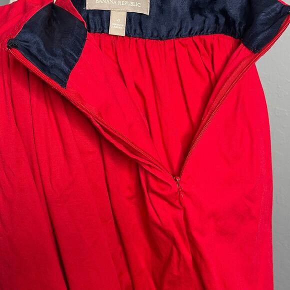 Banana Republic Red Bubble Pleated Skirt S 4p - Picture 4 of 8